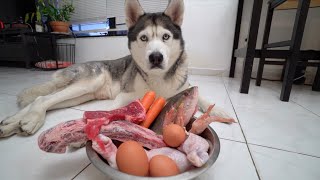 What Feeding A Week Of Raw Food Looks Like With My Husky [upl. by Sidran]