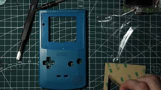 Installing a Glass Screen Lens on a Gameboy Colour [upl. by Ailati]