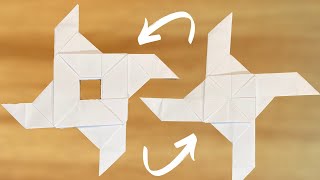 How To Make a Transforming Ninja Star Easy 4Pointed [upl. by Bowles]