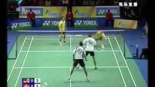 Badminton 2007 All England MD SemiFinal 1 14 [upl. by Anivle954]