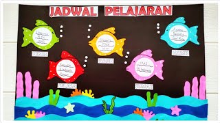 Cara Membuat Jadwal Pelajaran  Jadwal Piket  Hiasan Dinding Kelas Kreatif  Ide Dekorasi Kelas [upl. by Airottiv675]