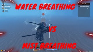 DemonFall Mist Breathing vs Water Breathing 1v1 [upl. by Ayikat]