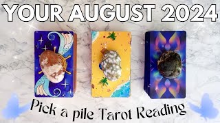 August 2024 Tarot Reading 🦋PICK A PILE 🦋 Monthly Guidance [upl. by Esinyt]