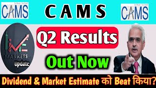 Cams Q2 results 2025 Cams Q2 results Cams latest news Cams share news Cams share news today [upl. by Suhploda]