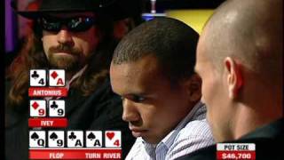 Phil Ivey loses 300k Pot to Antonius [upl. by Eednas]