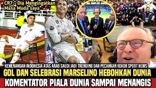 Komentator Piala Dunia Sampai Takjub dan MenangisGol dan selebrasi Marselino Hebohkan Dunia ❗ [upl. by Marguerita369]