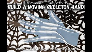 Articulating Skeleton Hand Model STEM Project for Halloween [upl. by Ahsemad544]