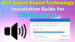 How to Install Dell Smart Sound Technology Drivers on Windows 1011 [upl. by Yleen]