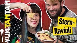 Weihnachtliche Ravioli  Mit RicottaPilzFüllung  yumtamtam [upl. by Hedaza]