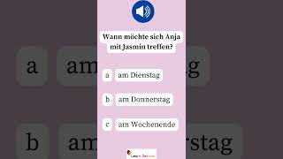 Hörübung A2  Teil 1 Übung 27  Listening practice A2  learngerman  shorts [upl. by Schlosser]