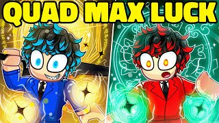 QUAD MAX LUCK for the RAREST AURAS in Roblox Sols RNG [upl. by Shafer550]