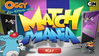 Cartoon Network Games Oggy And The Cockroaches  Match Mania Full Gameplay [upl. by Esorrebma]