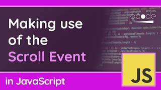 The quotscrollquot event in JavaScript  windowonscroll [upl. by Thurber513]