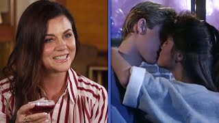 Tiffani Thiessen Makes a CoStar Best Kiss Confession  ET’s Sip or Spill [upl. by Ahsot]