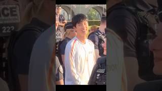 bts jin Olympic live🤍😊 bts btsjin kimseokjin olympics shorts viralvideo ytshorts [upl. by Ailemap]