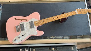 2022 Fender Vintera Telecaster Thinline Pink [upl. by Aisatan]