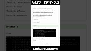 NSE7EFW72 Exam Questions  Fortinet NSE 7  Enterprise Firewall 72 [upl. by Lolande]