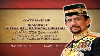 State Visit of HM Sultan Haji Hassanal Bolkiah of Negara Brunei Darussalam [upl. by Lerrehs388]