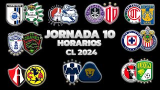 HORARIOS CANALES Y FECHAS DONDE VER LA JORNADA 10  LIGA MX CLAUSURA 2024 [upl. by Ardie]