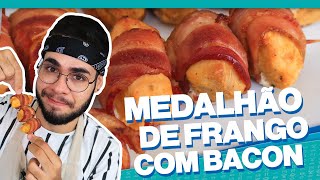 SÓ FAÇO FRANGO ASSIM AGORA  MEDALHÃO DE FRANGO COM BACON FÁCIL E DELICIOSO [upl. by Demetri]