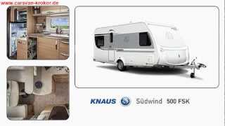 Knaus Südwind 500 FSK Modell 2013 Wohnwagen Caravan Kinderbetten Stockbett [upl. by Cantlon]