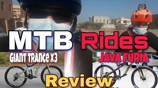 MTB Rides Giant Trance x3 and Java Furia Quick Review [upl. by Mit]