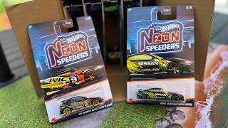 Lamley Showcase Brand New Hot Wheels Neon Speeders [upl. by Nwahser865]