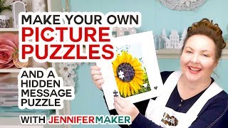 Make Picture Puzzles on a Cricut  a Hidden Message Puzzle [upl. by Dusty]