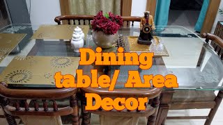 Dining Table Decor  Dining Area Decor ideas diningtabledecor [upl. by Refinaj]