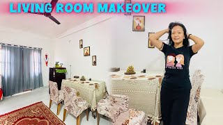 Living Room Makeover 💁🏻‍♀️ No Tam Jham😁  Rekha Vlogs [upl. by Ilrebmik318]