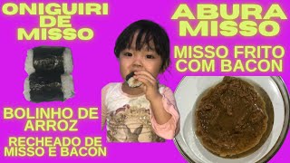 APRENDA RECHEAR BOLINHO DE ARROZONIGUIRIMISSÃ” FRITO COM BACONABURA MISSÃ”RECEITAJAPONESAOKINAWA [upl. by Lefton]