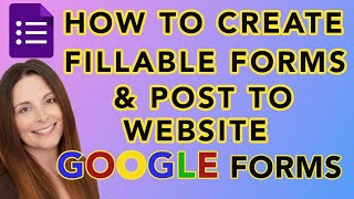 How To Create A Fillable Form In Google Forms  Post Form on A Website amp Export Responses to Excel [upl. by Ydnarb]