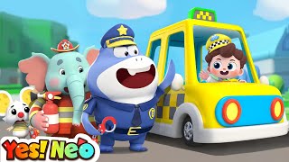 Taxi Rescue Team  Occupation Song  Cars Rescues  Nursery Rhyme amp Kids Songs  Yes Neo [upl. by Sigfrid]