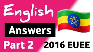 2016 English Social Entrance Examination Answers with Explanations part 2 Vocabulary section [upl. by Naillimxam]