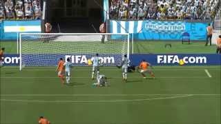 World Cup 2014 Argentina v Netherlands 2014 Brésil 09072014 SIMPREVIEWED [upl. by Torrey]