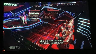 AZÁN Nini Iris amp Olivia Minogue RESULTS  The Voice Knockouts Part 2 11723 [upl. by Cristobal]