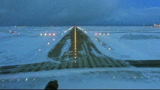 Winter Landing in Keflavik Iceland [upl. by Ahsilif]