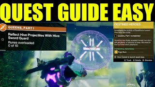 How to quotReflect hive projectiles with hive sword guardquot Destiny 2  The queens Part 1 Walkthrough [upl. by Ika]