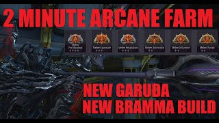 WARFRAME BESTFASTEST Melee Arcane Farm  GarudaBramma Murmur Build  Whispers In The Wall [upl. by Hsinam]