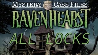 Mystery Case Files Ravenhearst Walkthrough  All Locks [upl. by Meelak]