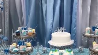 Baby Boy Baptism Dessert Table Ideas By Mimas Kreations [upl. by Ramedlaw]