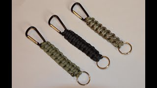 How to make a Paracord Carabiner  Key chain Lanyard  Paracord Tutorial [upl. by Rabma]