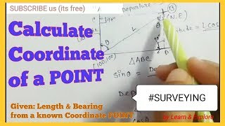 Coordinate System in SurveyingConceptTheory Calculation of Easting and Northing [upl. by Notsgnik]