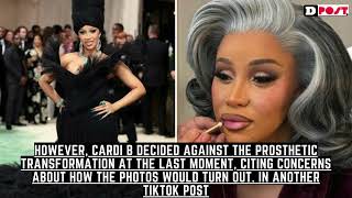 Cardi B Unveils Initial Met Gala Plan ‘Old Age’ Transformation Was Part of the Look [upl. by Halihs]