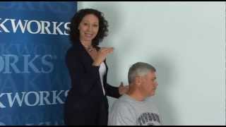 Irene Diamond Demonstrates Active Myofascial Therapy for the Neck in seated position [upl. by Ytoc272]