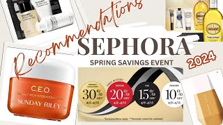 SEPHORA SALE RECOMMENDATIONS  Sephora Spring Savings Event 2024  NaturalRaeRae [upl. by Kleper]