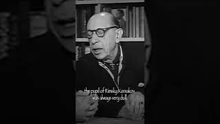 Stravinsky on RimskyKorsakov classicalmusic stravinsky musichistory [upl. by Anaderol775]