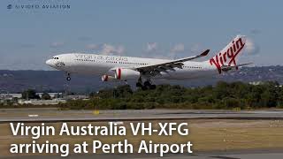 Virgin Australia Airlines VHXFG arriving at Perth Airport [upl. by Toille636]