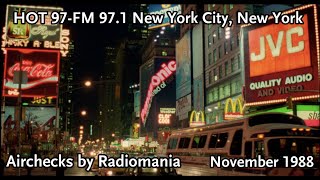 WQHTFM 971 HOT 97s Saturday Night Dance Party New York City NY  November 26th 1988 [upl. by Opiak]