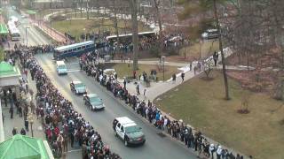 Paterno crosses campus for the last time during funeral procession [upl. by Laehcym133]